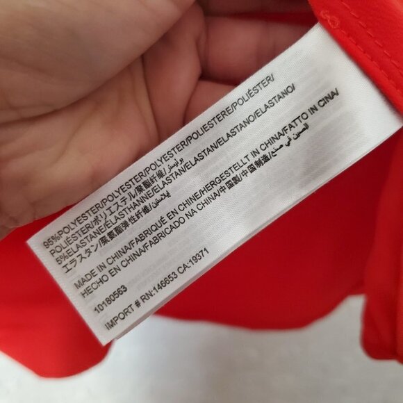 C/MEO COLLECTIVE No Less Mini Dress Faux Wrap Red Dress in Morange - Picture 8 of 8